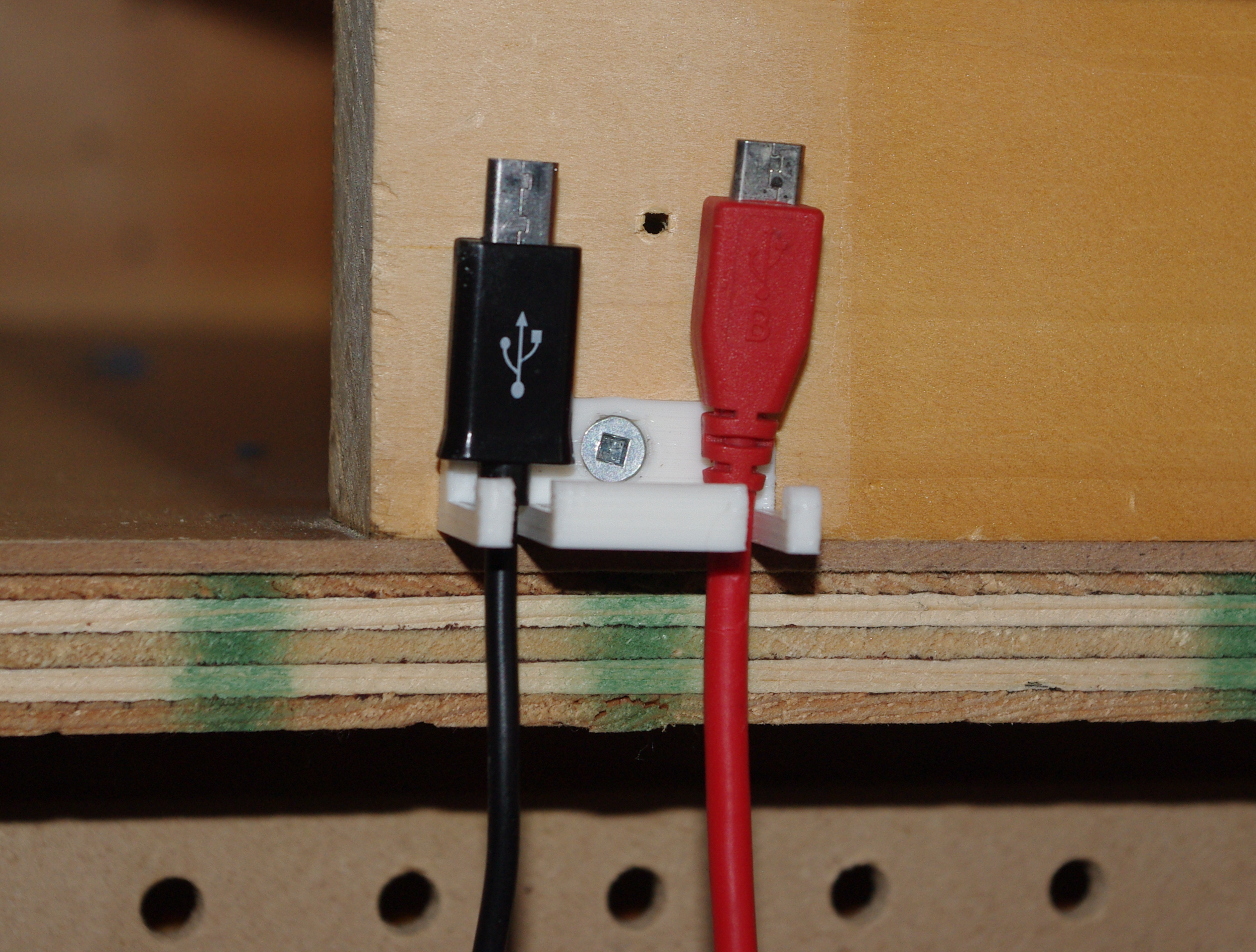 Two USB Cables Holder