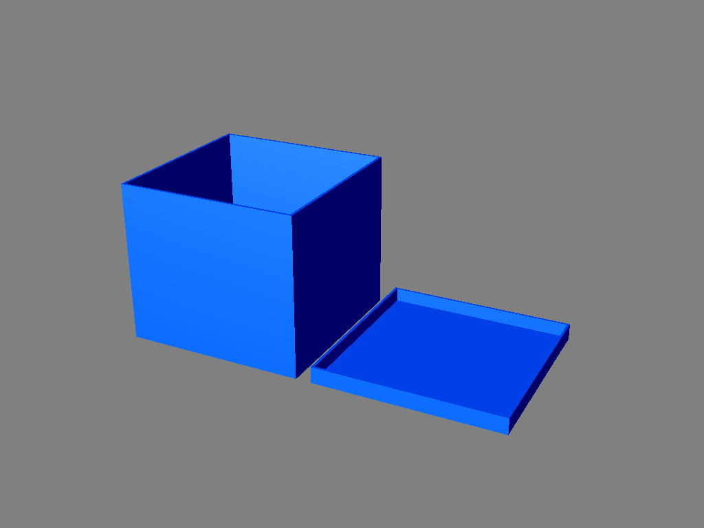 Parametric Container with an overlapped lid