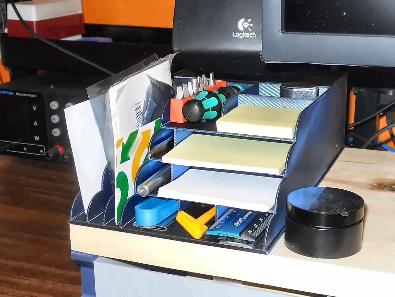 Two Small Desk Organizers for Screen Sides