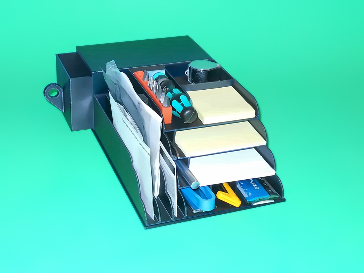 Two Small Desk Organizers for Screen Sides