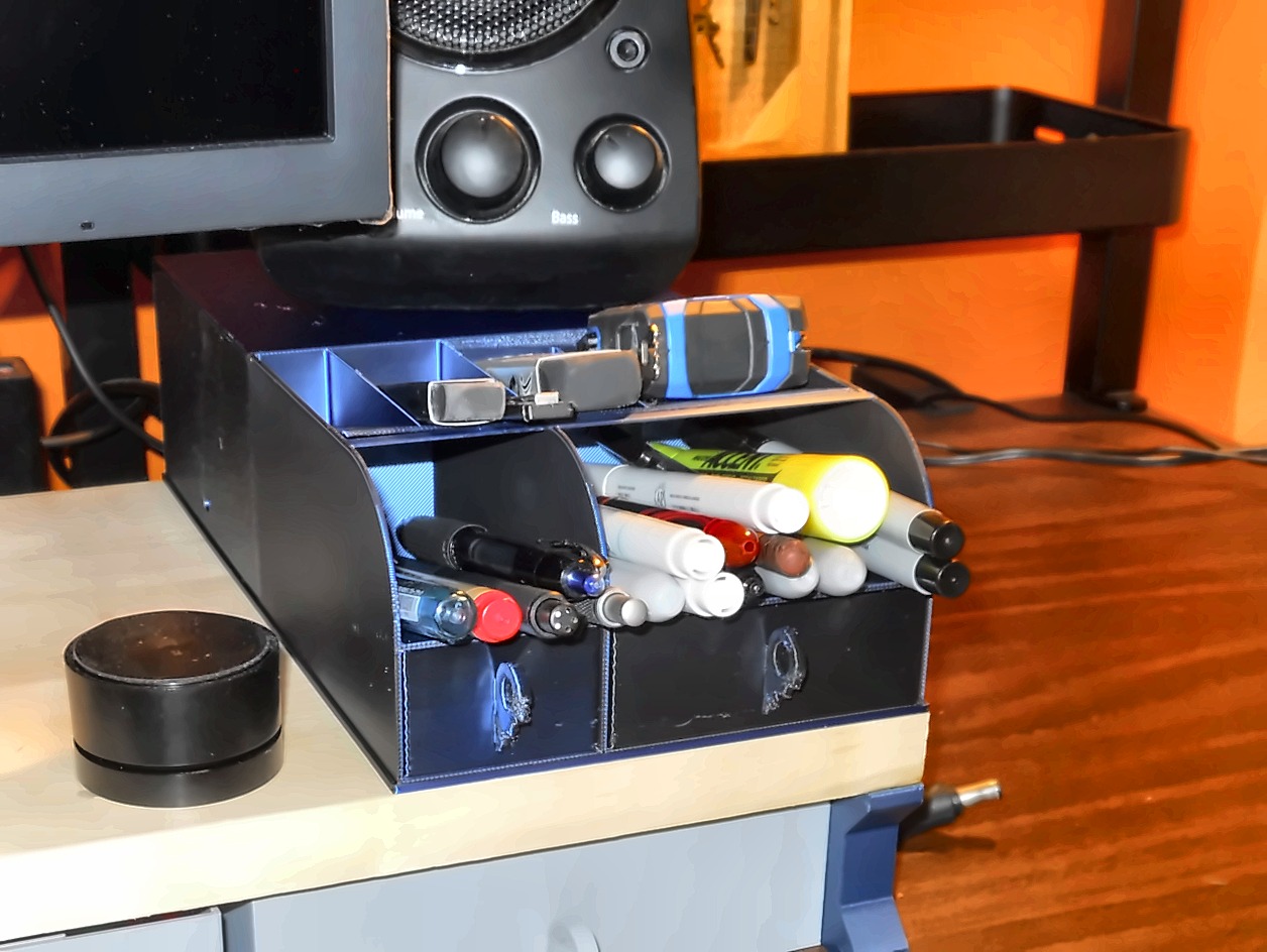 Two Small Desk Organizers for Screen Sides